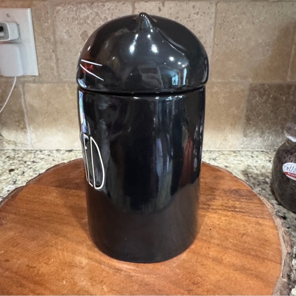 Rae Dunn Wicked Black Cat Candle & Canister - Picture 4 of 9